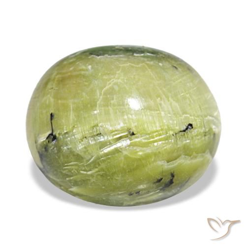 5.43克拉天然绿色欧泊，椭圆形切割，12.8×10.6毫米，不透明