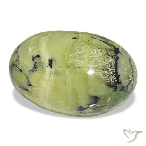 14.50克拉天然绿色欧泊，椭圆形切割，20×13毫米，不透明