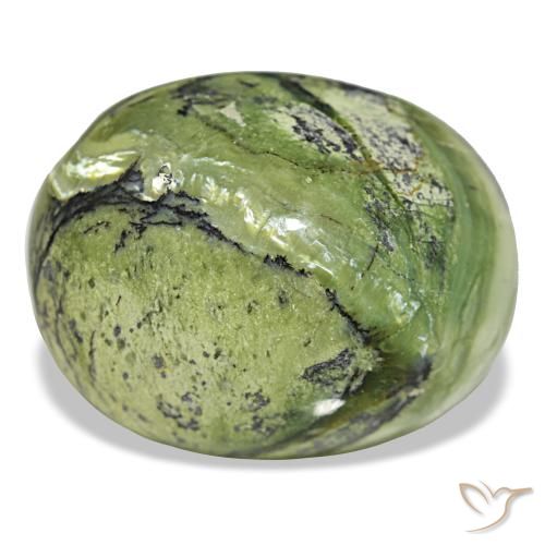 15.89克拉天然绿色欧泊，椭圆形切割，20×15.7毫米，不透明