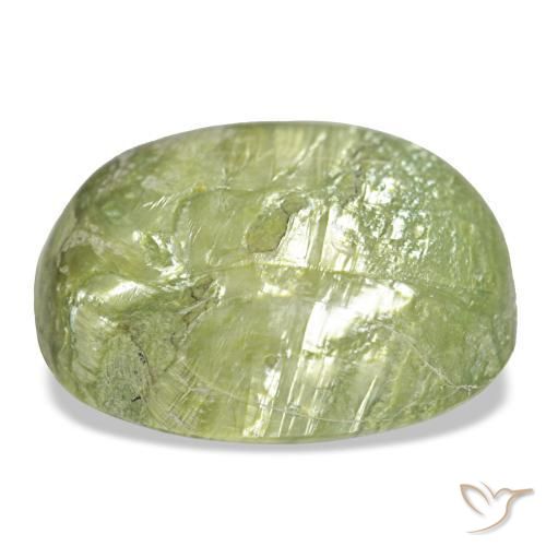 25.50克拉天然绿色欧泊，椭圆形切割，23.3×19.8毫米，不透明