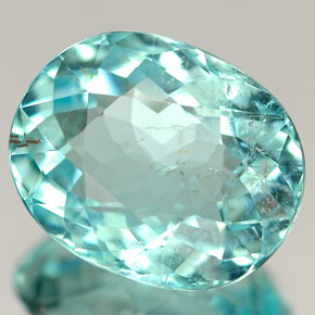 4.54克拉天然绿色帕拉伊巴碧玺，椭圆形切割，11.8×9.5毫米，SI