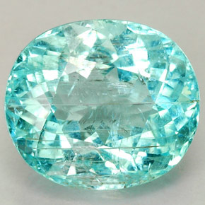 3.34克拉天然帕拉伊巴碧玺，椭圆形切割，9.8×8.6毫米，SI-I1
