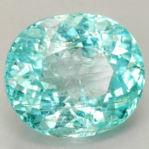 3.34克拉天然帕拉伊巴碧玺，椭圆形切割，9.8×8.6毫米，SI-I1