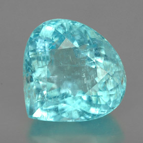 5.87克拉天然帕拉伊巴碧玺，梨形，12×11.7毫米，I1