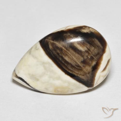21.16ct 天然 彩色 花生木, 梨形, 不透明