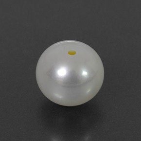 3.85克拉天然奶油色珍珠，球形，8.34毫米，不透明
