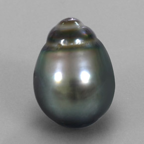 10.38克拉天然灰色珍珠，异形，15×11.1毫米，不透明