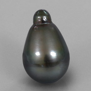 13.94克拉天然灰色珍珠，梨形，18.2×11.4毫米，不透明