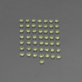 天然绿色橄榄石，圆形切割，2.01毫米，VVS-VS