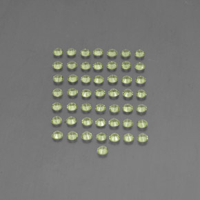 天然绿色橄榄石，圆形切割，2.01毫米，VVS-VS