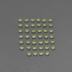 天然绿色橄榄石，圆形切割，2.02毫米，VVS-VS