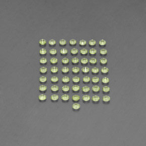天然绿色橄榄石，圆形切割，2.15毫米，VVS-VS