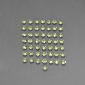 天然绿色橄榄石，圆形切割，1.99毫米，VVS-VS