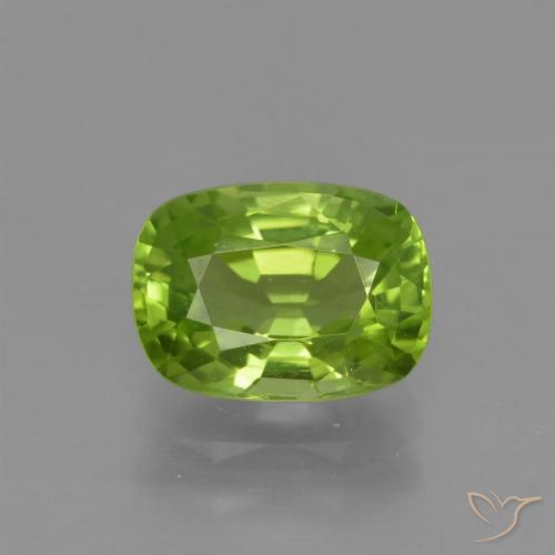 2.04ct 天然 黄绿色 橄榄石, 软垫, VS