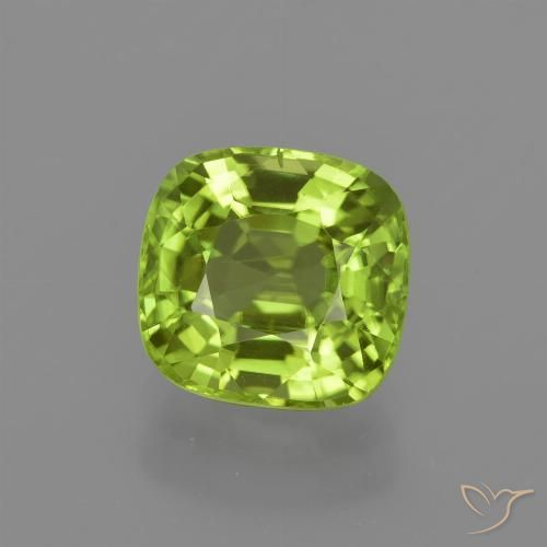 2.21ct 天然 中绿色 橄榄石, 软垫, VS