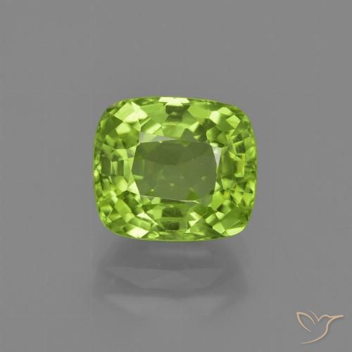 2.59ct 天然 黄绿色 橄榄石, 软垫, VS