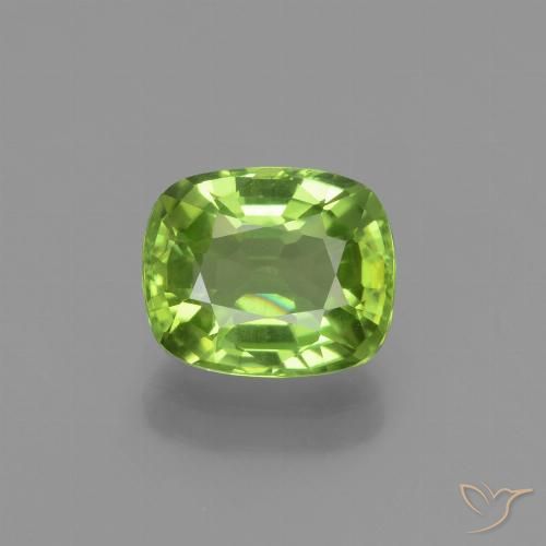 2.13ct 天然 中绿色 橄榄石, 软垫, VS