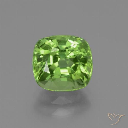 2.10ct 天然 中绿色 橄榄石, 软垫, VS