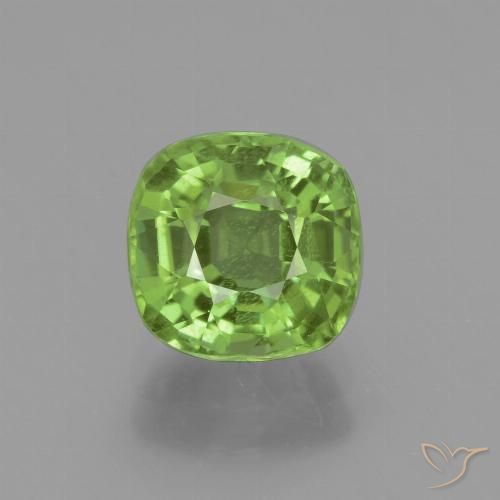 2.14ct 天然 中绿色 橄榄石, 软垫, VS
