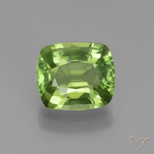 2.09ct 天然 充满活力的绿色 橄榄石, 软垫, VS