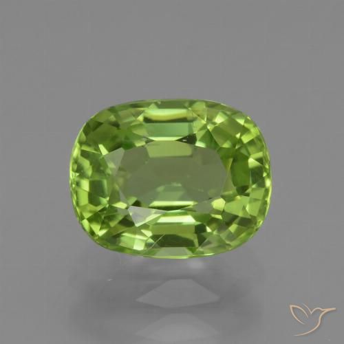 2.06ct 天然 充满活力的绿色 橄榄石, 软垫, VS