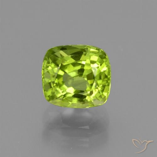 2.33ct 天然 中绿色 橄榄石, 软垫, VS