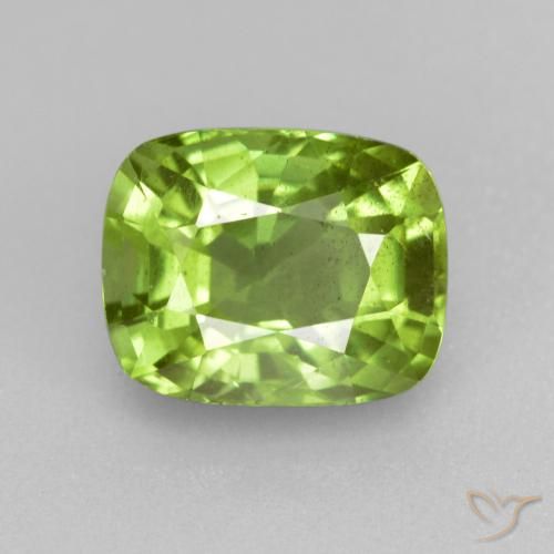 2.29ct 天然 黄绿色 橄榄石, 软垫, VS