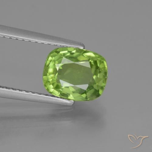 2.25ct 天然 中绿色 橄榄石, 软垫, VS