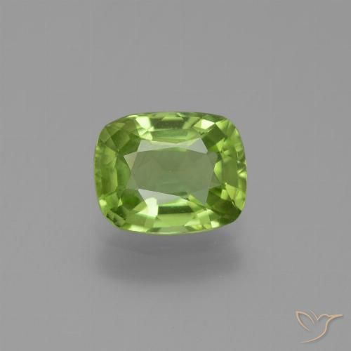 2.01ct 天然 中绿色 橄榄石, 软垫, VS