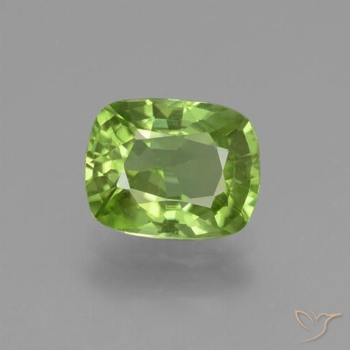 2.08ct 天然 黄绿色 橄榄石, 软垫, VS