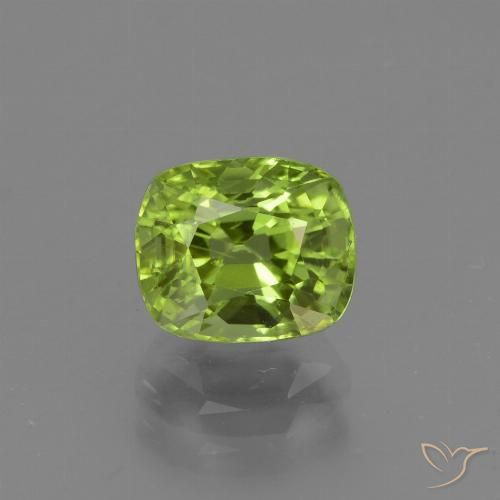 2.09ct 天然 充满活力的绿色 橄榄石, 软垫, VS