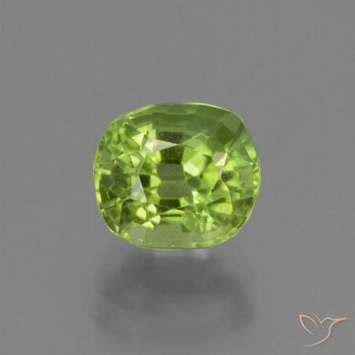 2.27ct 天然 中绿色 橄榄石, 软垫, VS