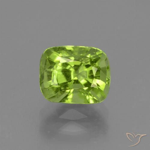 2.13ct 天然 中绿色 橄榄石, 软垫, VS-SI