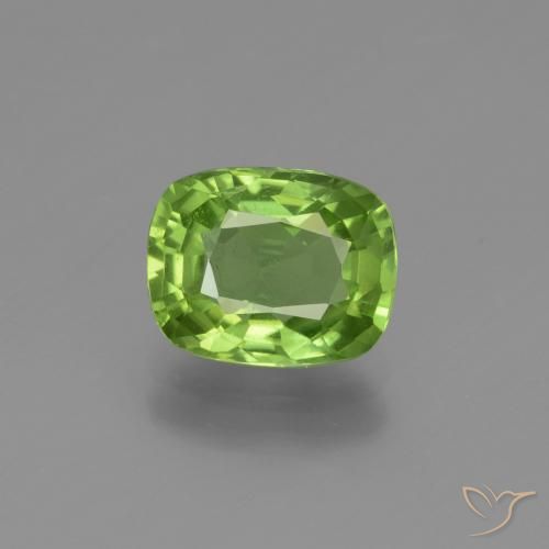 2.25ct 天然 充满活力的绿色 橄榄石, 软垫, VS