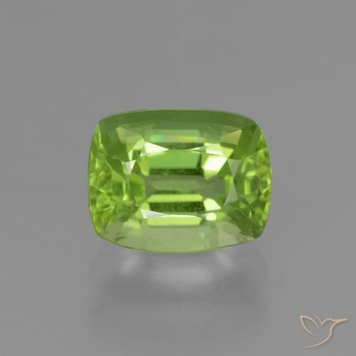2.13ct 天然 中绿色 橄榄石, 软垫, VS