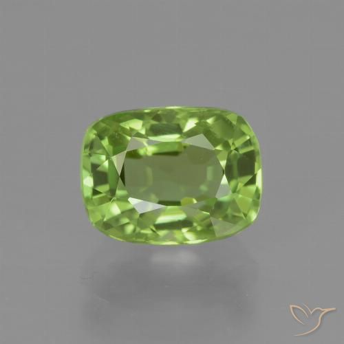 2.07ct 天然 充满活力的绿色 橄榄石, 软垫, VS