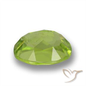 1.64克拉天然绿色橄榄石，椭圆形切割，8×6.2毫米，VS