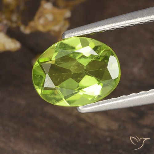 1.19ct 天然 中绿色 橄榄石, 椭圆形, VS