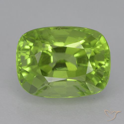 2.09ct 天然 充满活力的绿色 橄榄石, 软垫, VVS-VS