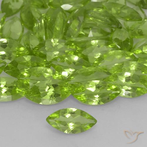 0.50ct 天然 浅活泼的绿色 橄榄石, 榄尖形, VS