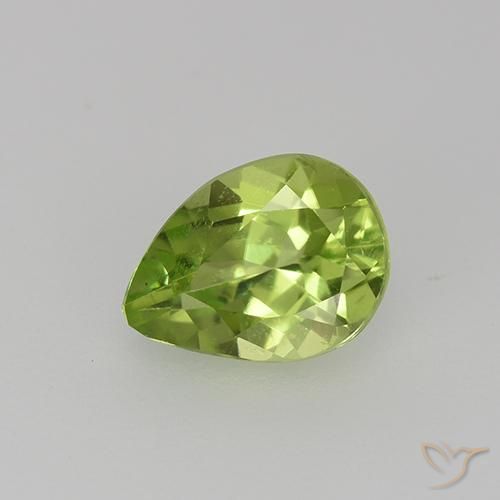0.82ct 天然 中绿色 橄榄石, 梨形, VS