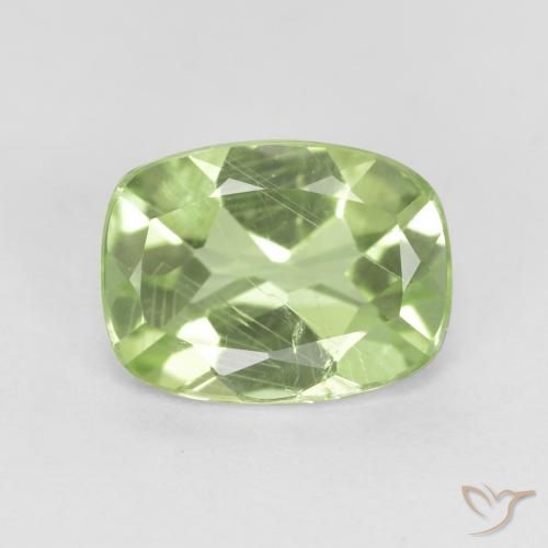 1.29ct 天然 淡梨绿色 橄榄石, 软垫, VS-SI