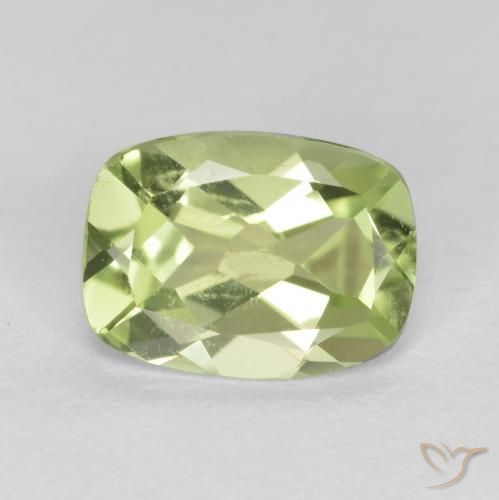 1.09ct 天然 浅活泼的绿色 橄榄石, 软垫, VS