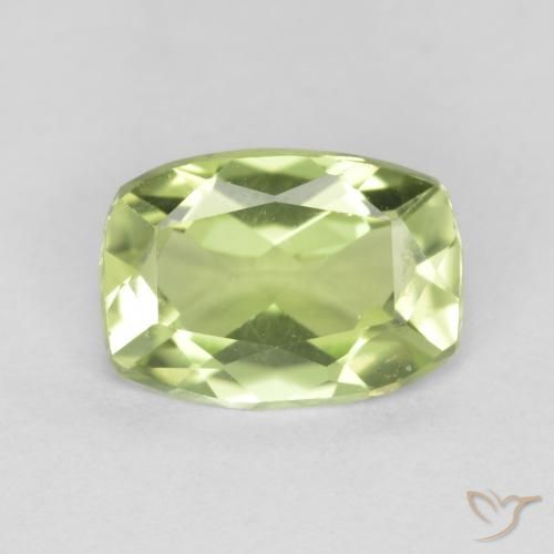 0.99ct 天然 浅绿色 橄榄石, 软垫, VVS-VS