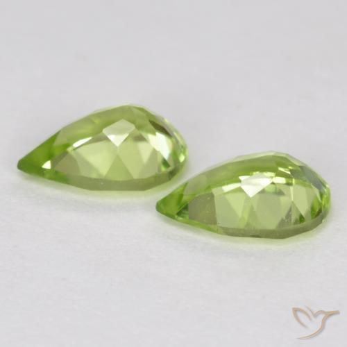 0.82克拉天然橄榄石，梨形，VVS-VS