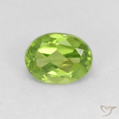 1.84ct 天然 充满活力的绿色 橄榄石, 椭圆形, VS