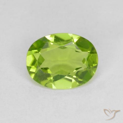 1.59ct 天然 中绿色 橄榄石, 椭圆形, VS
