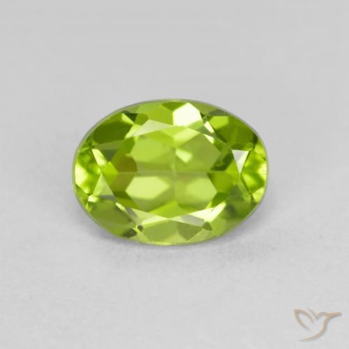 1.68ct 天然 亮绿色 橄榄石, 椭圆形, VS