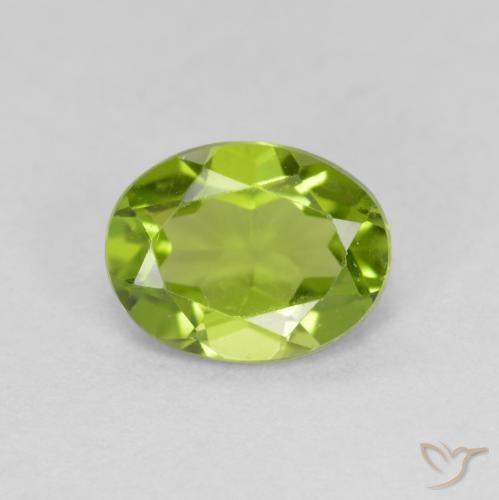 1.81ct 天然 充满活力的绿色 橄榄石, 椭圆形, VS