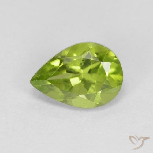 0.96ct 天然 中绿色 橄榄石, 梨形, VS